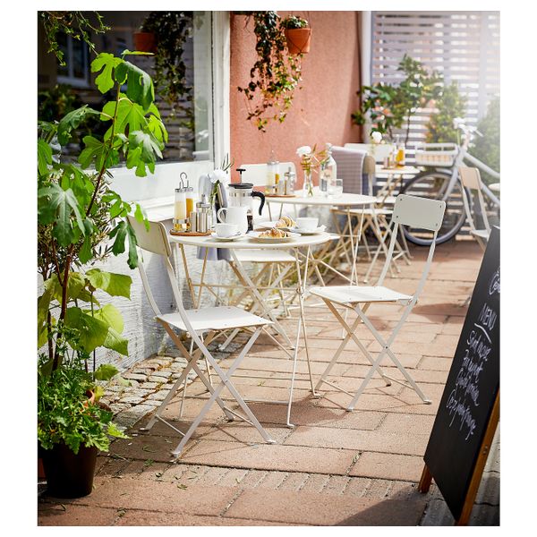 Стол + 2 складных стула,д/сада, бежевый IKEA SALTHOLMEN САЛЬТХОЛЬМЕН 492.288.98 - фото 4