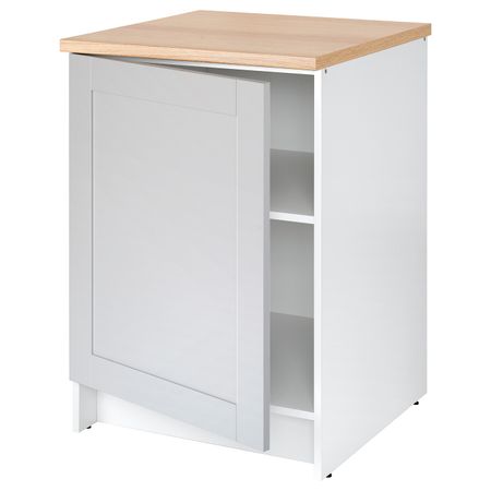 Напольный шкаф с дверью, серый 60 см IKEA KNOXHULT КНОКСХУЛЬТ 304.879.62