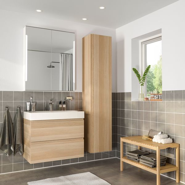 Комплект мебели для ванной, 5 предмета, 80 cm IKEA BRÅVIKEN БРОВИКЕН, GODMORGON ГОДМОРГОН 493.044.96 - фото 3