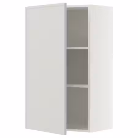 METOD Навесной шкаф с полками - белый/Aspudden светло-серый 60x100 см
