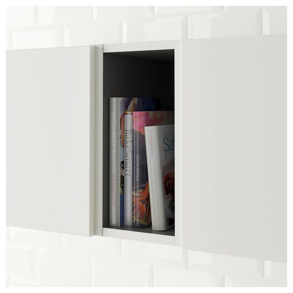 Открытый шкаф ТУТЕМО, белый, серый - схема-чертеж с размерами