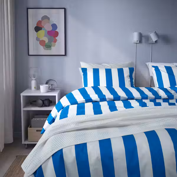 SLÅNHÖSTMAL СЛОНХЁСТМАЛ Пододеяльник и 2 наволочки - фото 3