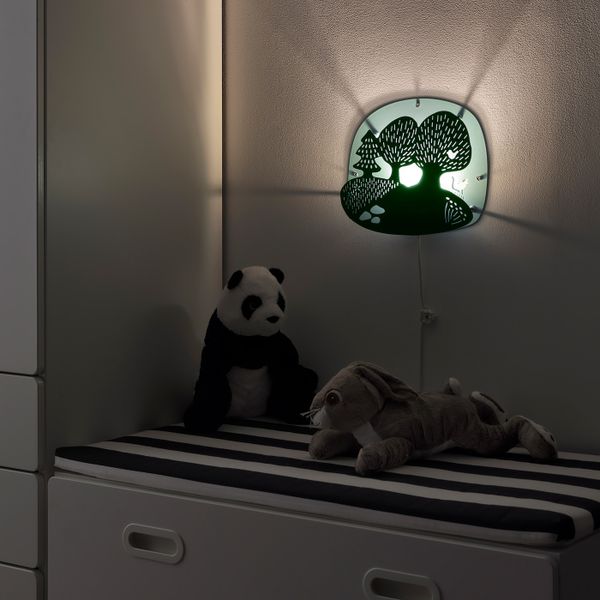Бра, светодиодный, лес темная бирюза/светлая бирюза IKEA DUGGREGN ДУГГРЕГН 104.408.76 - фото 2