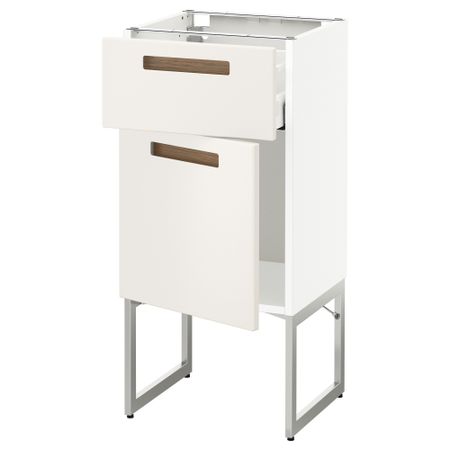 Напольный шкаф с ящиком, дверью МЕТОД / МАКСИМЕРА, белый, Мэрста белый