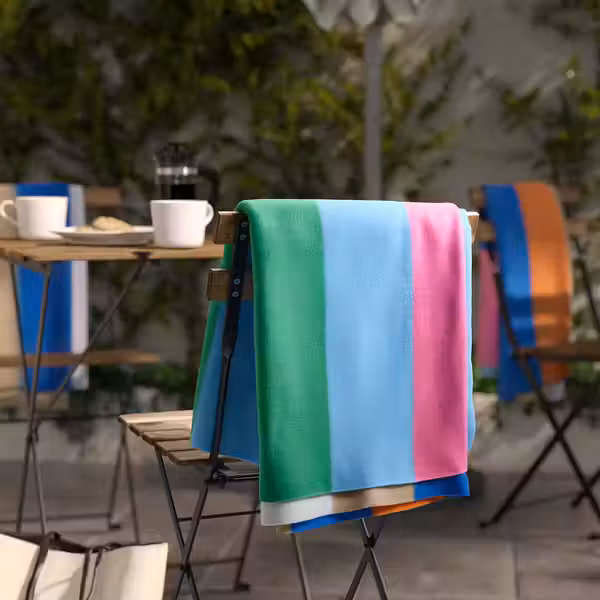 KLIBBKORSÖRT КЛИББКОРСЁРТ Плед - разноцветный 120x160 см - схема-чертеж с размерами