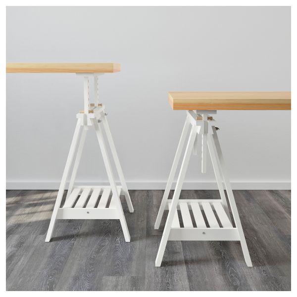 Стол ТОРНЛИДЕН / ФИНВАРД, сосновый шпон, белый (150x75 см) - схема-чертеж с размерами