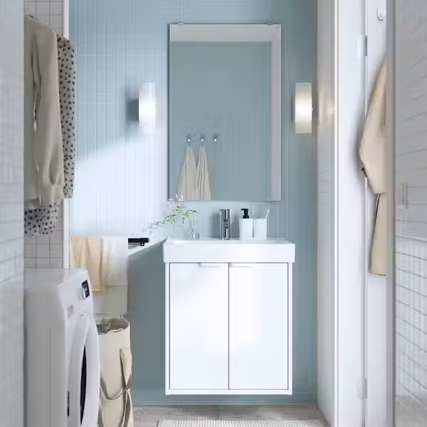 ORRSJÖN ОРРШЁН Глубокая раковина с сифоном - белый 62x49 см - фото 3