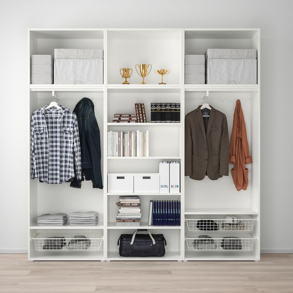 Комбинация для хранения, 12 дверей, белый/Фоннес Вэрд 240x42x241 см IKEA OPPHUS ОПХУС 493.855.05 - схема-чертеж с размерами