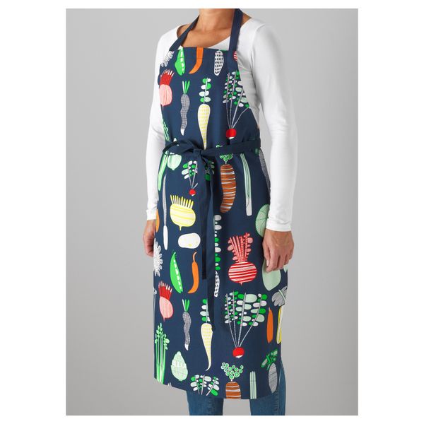 Фартук ГУДЛЁК, темно-синий, овощи - фото 2