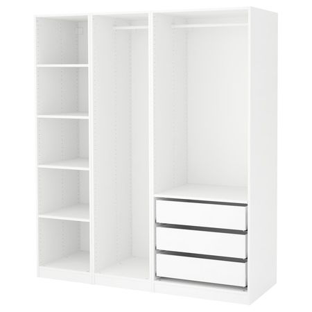 PAX Гардероб - белый 175x58x201 см