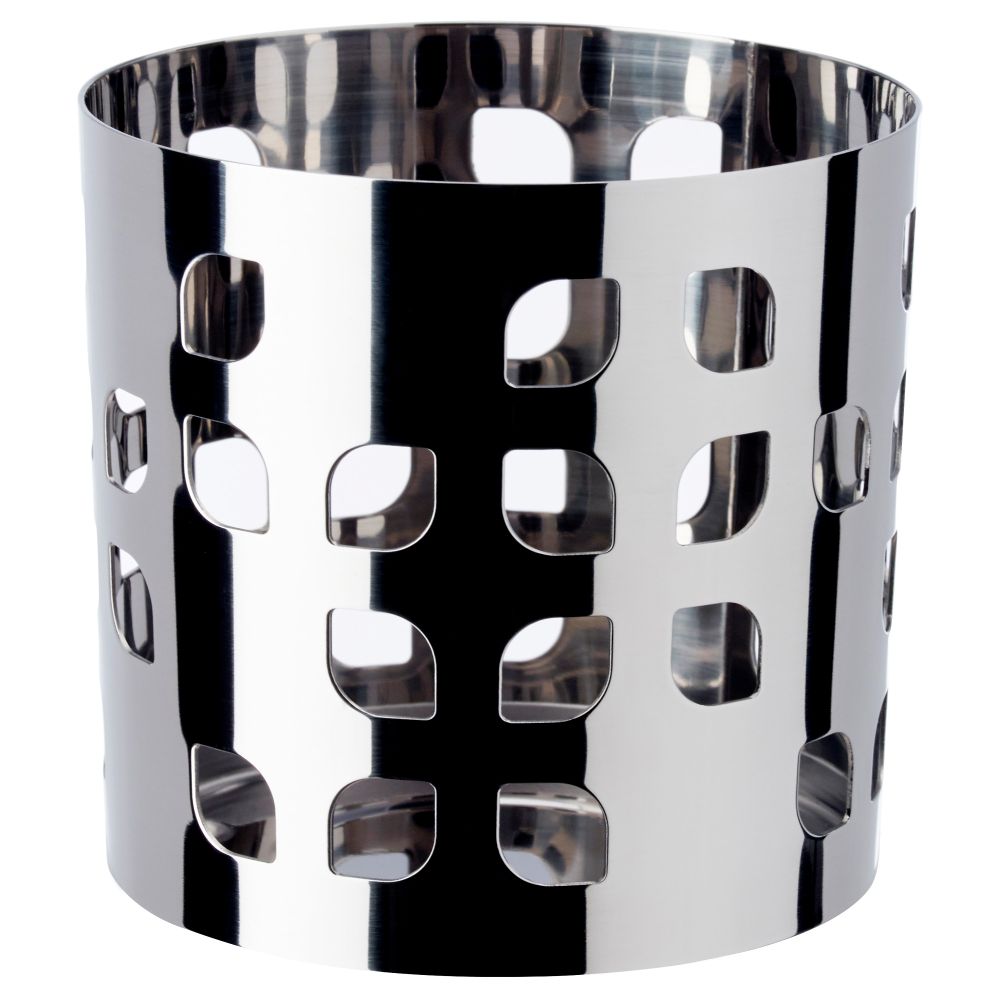 Украшение для свечи в стеклянном стакане ВАККЕРТ, нержавеющ сталь лист (8 см) - фото 1