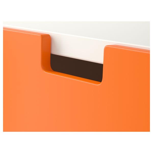 Комбинация для хранения с ящиками СТУВА, белый, оранжевый (60x50x128 см) - схема-чертеж с размерами