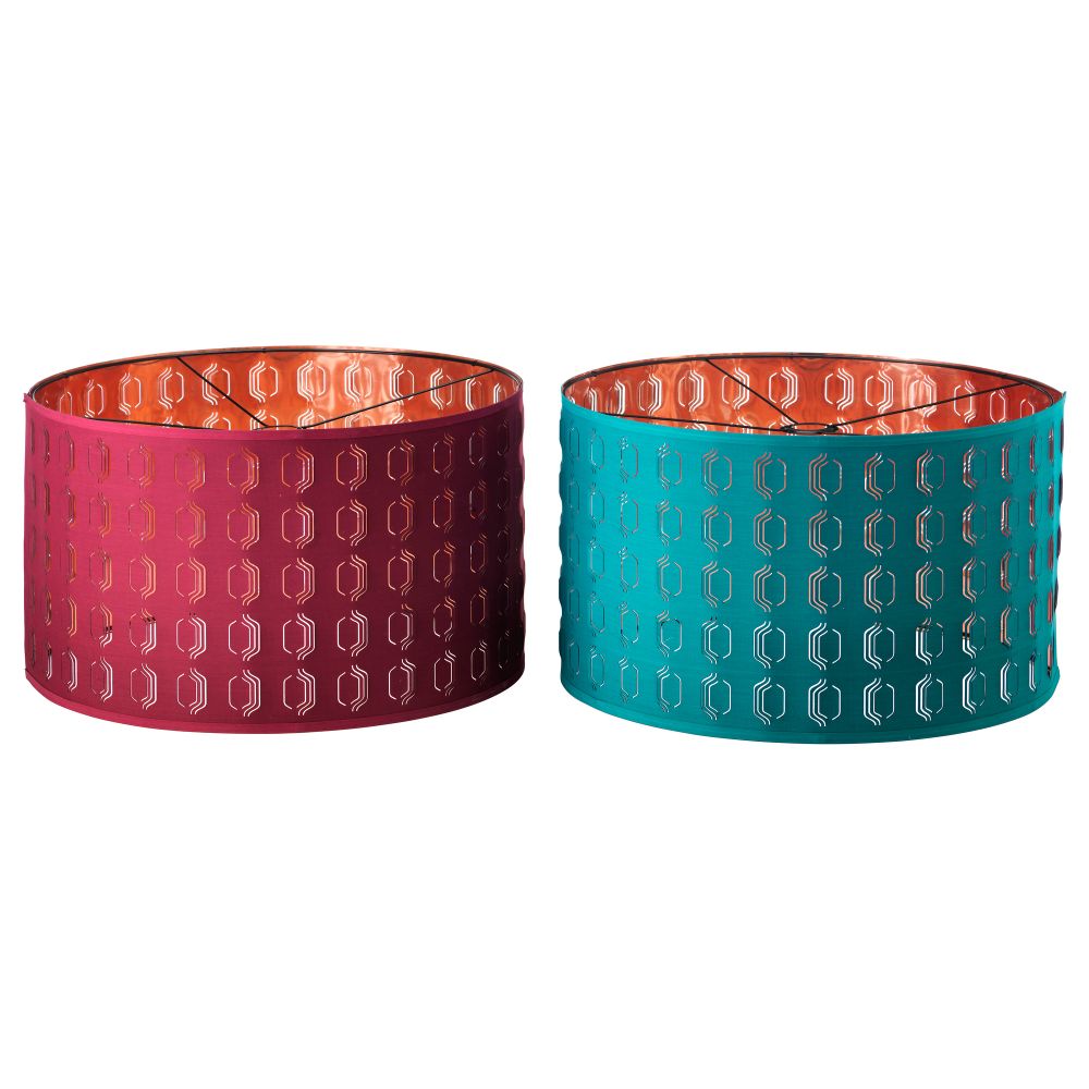 Абажур НИМО, бордовый/бирюзовый, медный (59 см) - схема-чертеж с размерами