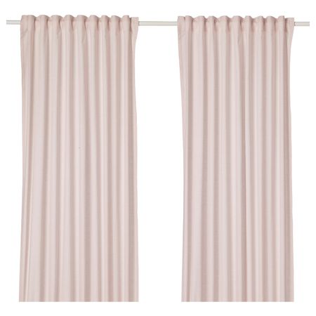 Гардины, 1 пара, розовый, 145x300 см IKEA ХАННАЛИЛЛ 404.108.87