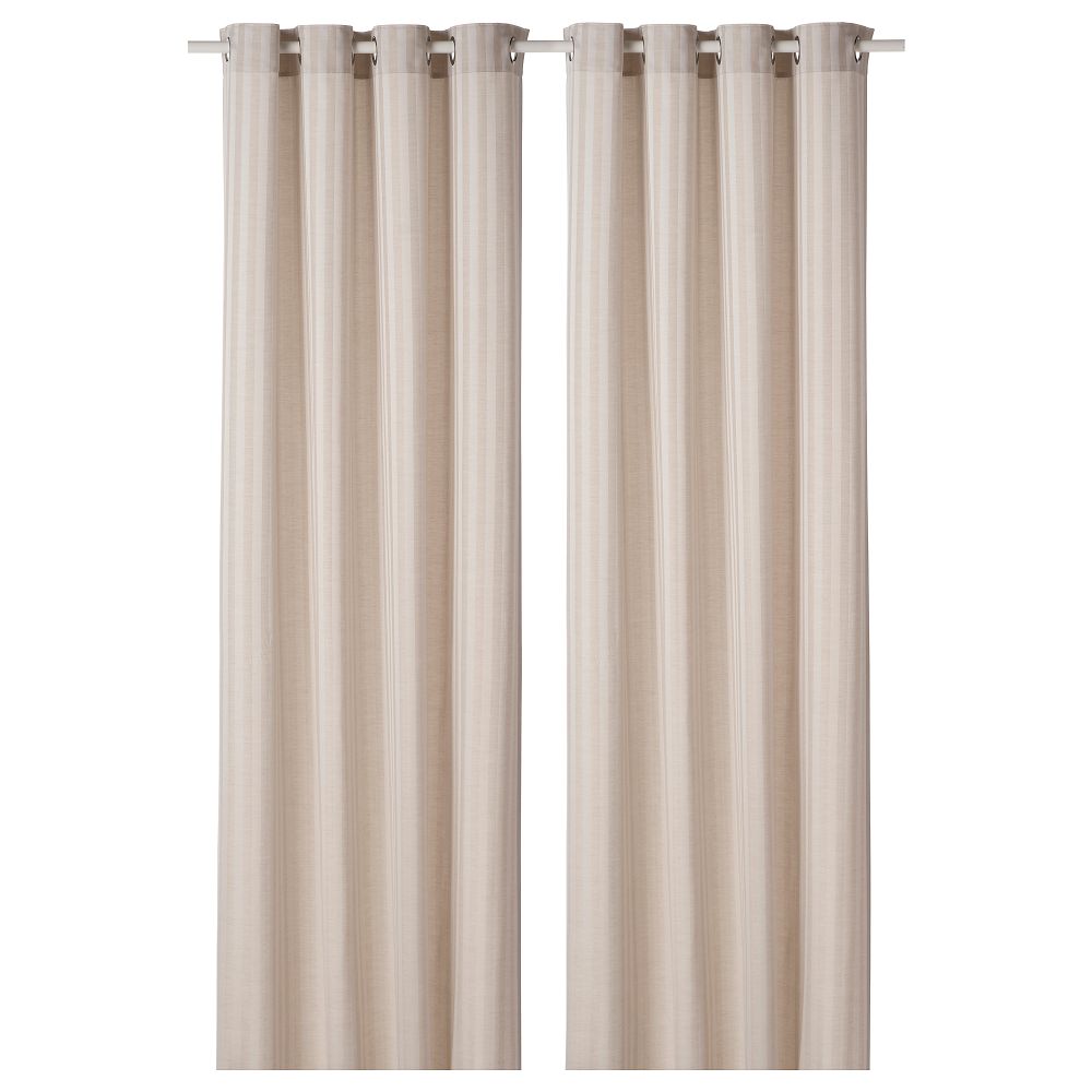 Гардины, 2 шт., 145x300 см, бежевый IKEA MAJRID МАЙРИД 604.698.72 - фото 1