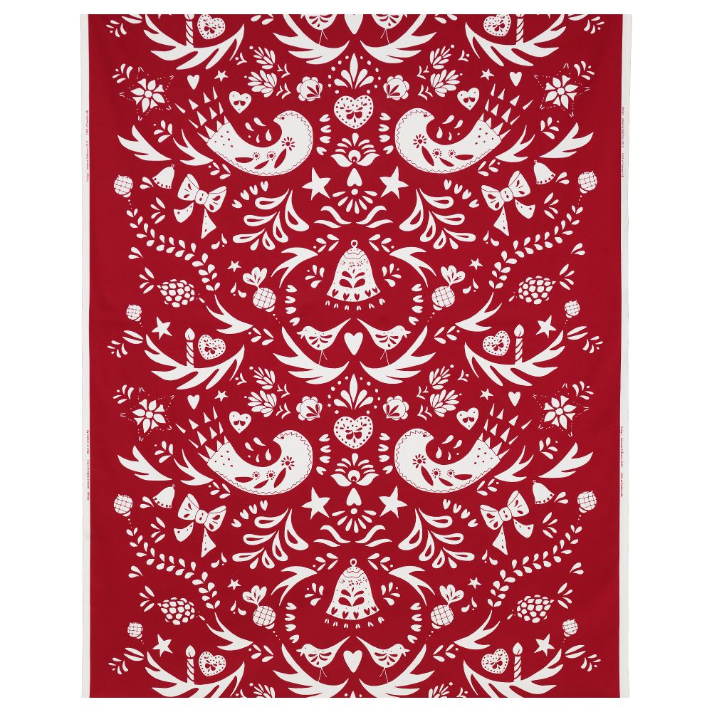 Ткань ВИНТЕР 2016, красный/белый (150 см) - схема-чертеж с размерами