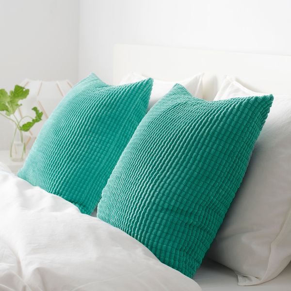 Чехол на подушку, бирюзовый 50x50 см IKEA GULLKLOCKA ГУЛЛЬКЛОКА 804.649.39 - фото 3