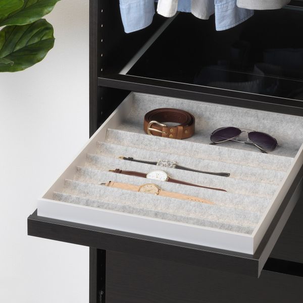 Выдвижная полка+вставка, черно-коричневый 50x58 см IKEA KOMPLEMENT КОМПЛИМЕНТ 092.495.10 - фото 2