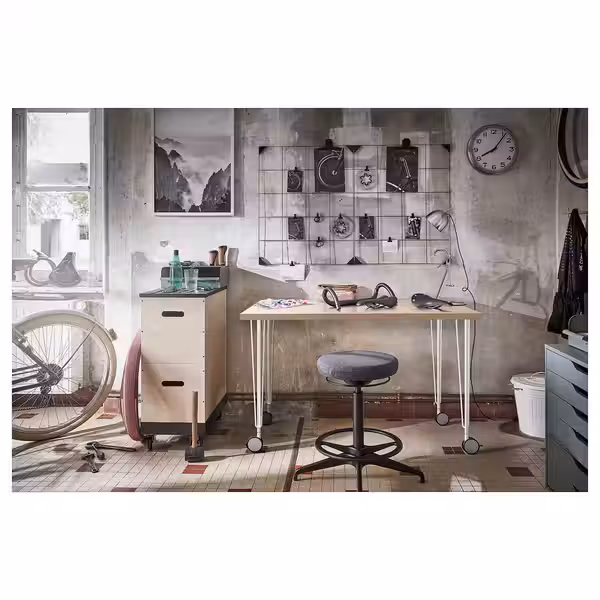 LINNMON / KRILLE Письменный стол - под беленый дуб/белый 100x60 см - фото 2