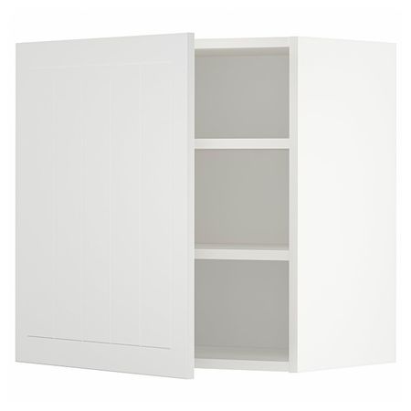 Навесной шкаф с полками, белый/Стенсунд белый 60x60 см IKEA METOD МЕТОД 594.455.04