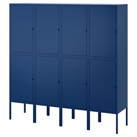 Комбинация для хранения, темно-синий 140x142 см IKEA ЛИКСГУЛЬТ 292.791.91