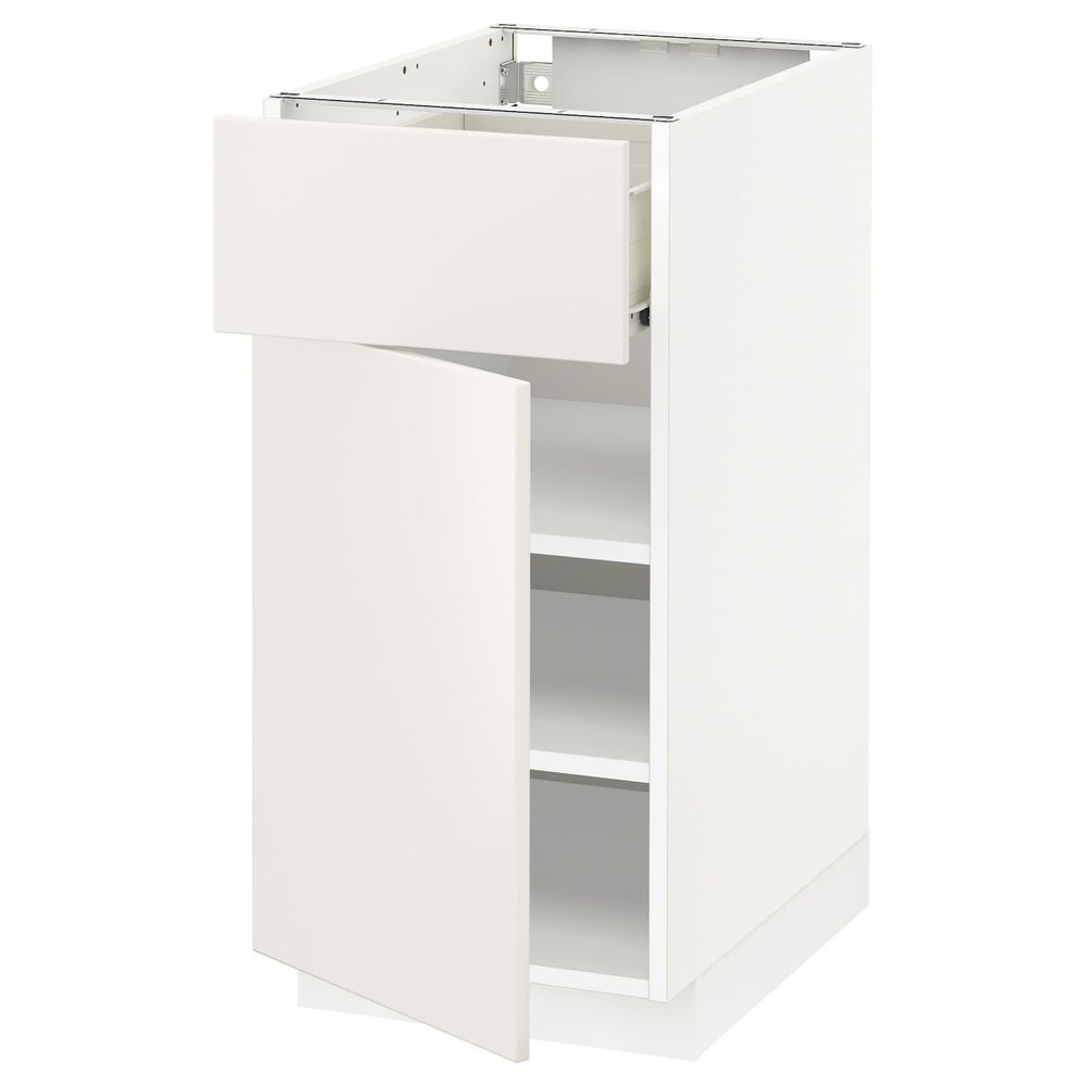 Напольный шкаф с ящиком/дверью, белый/Веддинге белый 40x60 см IKEA МЕТОД / ФОРВАРА 192.623.89 - схема-чертеж с размерами
