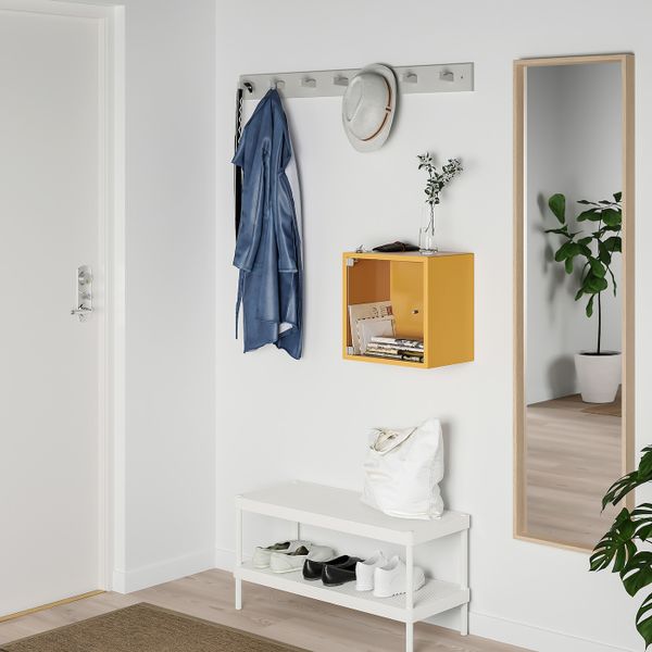 Навесной шкаф со стеклянной дверью, золотисто-коричневый 35x25x35 см IKEA EKET ЭКЕТ 393.363.46 - фото 2