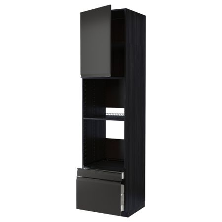 Высокий шкаф для духовки, комбинированный духовка + дверца, 2 ящика IKEA METOD МЕТОД, MAXIMERA МАКСИМЕРА 294.955.57