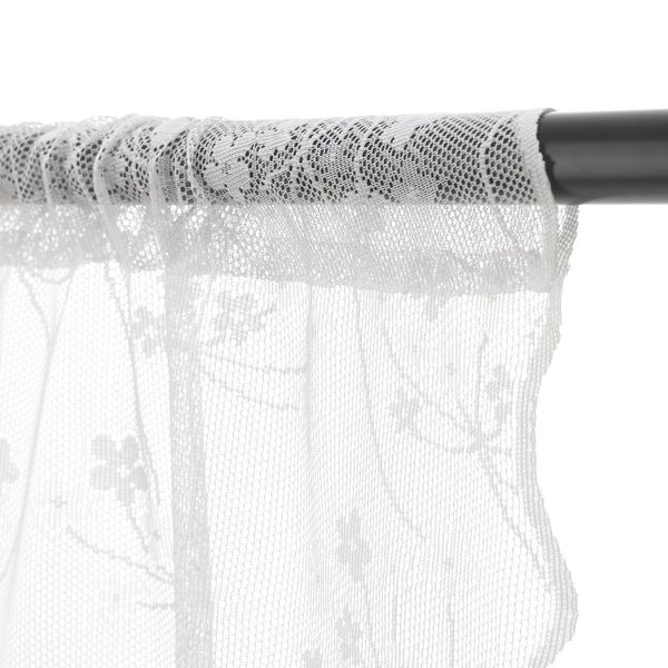 Гардины, 2 шт., белый, цветок, 145x300 см IKEA ИНГВИЛЬД 803.867.05 - фото 2