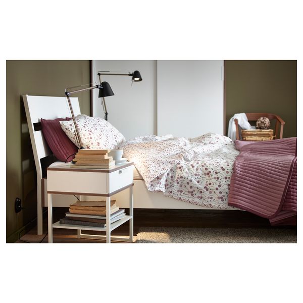 Тумба прикроватная ТРИСИЛ, белый, светло-серый (45x40 см) - фото 5