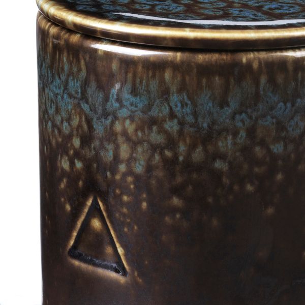 Ароматическая свеча в банке, Табак и мед/черный синий 10 см IKEA ОСИНЛИГ 104.618.02 - схема-чертеж с размерами