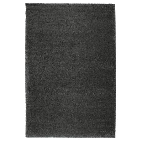 Ковер, длинный ворс, темно-серый 200x300 см IKEA ОДУМ 503.709.99