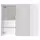 METOD Навесной шкаф д/вытяжки/полка/дверь - белый/Aspudden светло-серый 60x60 см