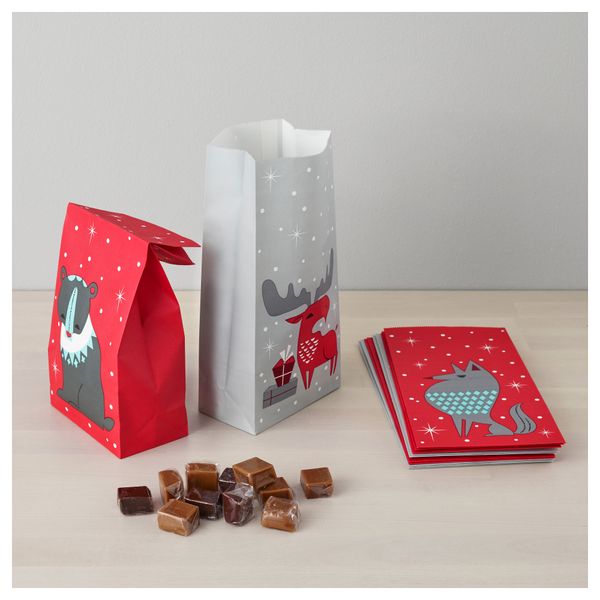 Мешочек для конфет ВИНТЕР 2017, зверюшка, с рисунком (12x24 см) - схема-чертеж с размерами