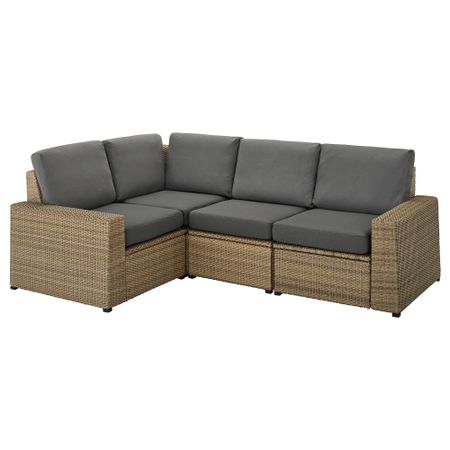 Модульный Угловой 3-местный диван, садовый IKEA SOLLERÖN СОЛЛЕРОН 592.526.56