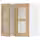 METOD Навесной шкаф/полки/2стеклян двери - белый/Forsbacka дуб 60x60 см