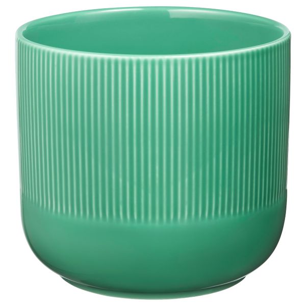 Кашпо, зеленый 15 см IKEA ГРАДВИС 404.527.16 - фото 1