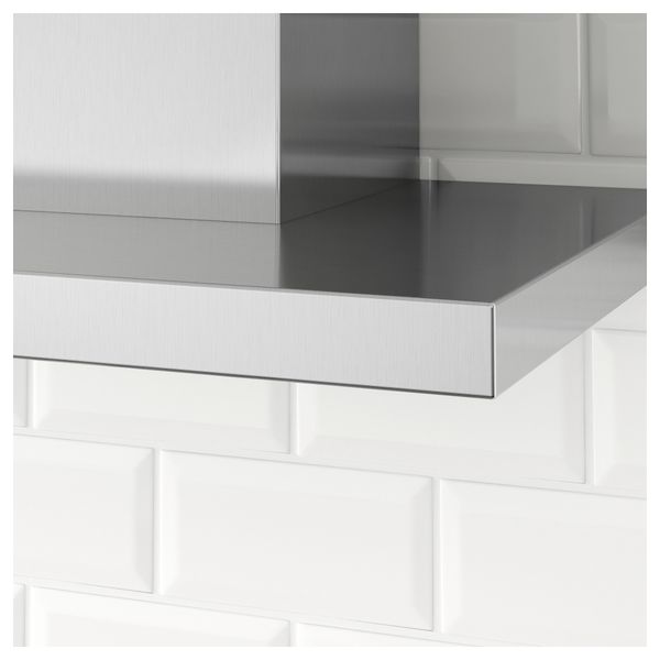 Колпак вытяжного шкафа стенного крепления МОЛНИГТ, нержав сталь (60 см) - схема-чертеж с размерами