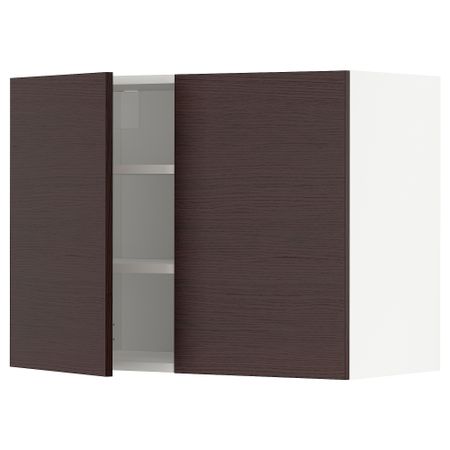 Навесной шкаф с полками, 2 дверцы IKEA METOD МЕТОД 594.575.73