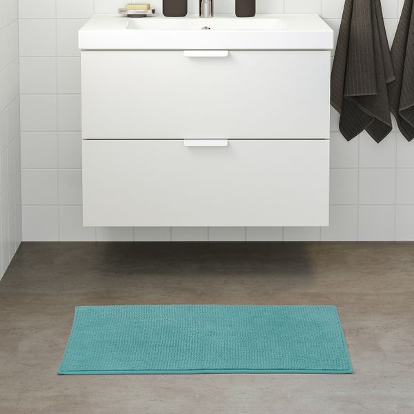 Коврик для ванной, бирюзовый 50x80 см IKEA TOFTBO ТОФТБУ 204.799.91 - схема-чертеж с размерами