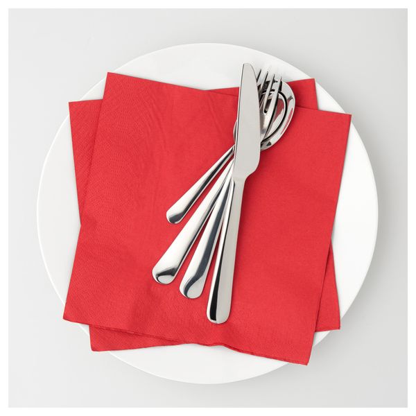 Салфетка бумажная ФАНТАСТИСК, красный (40x40 см) - фото 5