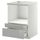 Напольный шкаф для комбинирования СВЧ, ящики МЕТОД / МАКСИМЕРА, белый, Гревста нержавеющ сталь (60x60 см)