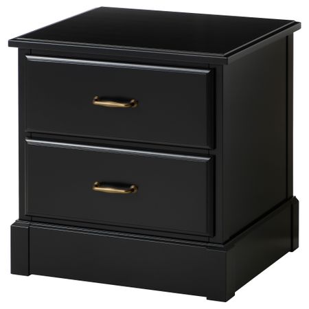 Комод с 2 ящиками УНДРЕДАЛЬ, черный (57x60 см)