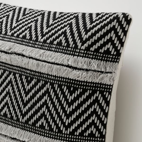 Чехол на подушку, серый-черный 50x50 см IKEA ASKBRUNMAL АСКБРУНМАЛ 004.990.18 - фото 3