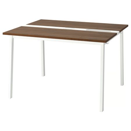 MITTZON Конференц-стол - шпон грецкого ореха/белый 120x108x75 см