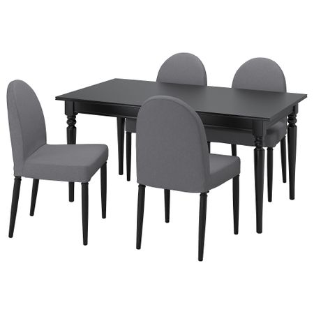 Стол и 4 стула, 155, 215 cm IKEA INGATORP ИНГАТОРП, DANDERYD ДАНДЭРЮД 794.839.67
