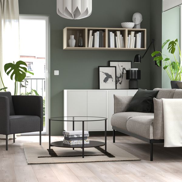 Ковер, короткий ворс, белый с оттенком, черный, 133x195 см IKEA LÄNSVÄG 705.711.57 - фото 6