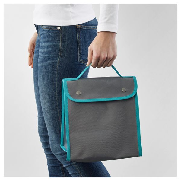 Сумка для завтраков ЭРФОРДЕРЛИГ, серый (24x18x25 см) - фото 4