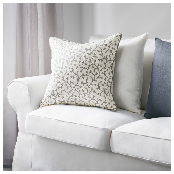 Чехол на подушку ЛУНГЁРТ, серый, белый (50x50 см) - схема-чертеж с размерами