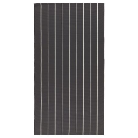 Ковер, безворсовый СЁФТЕН, черный, белый (80x150 см)